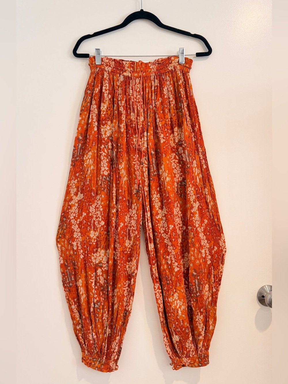 Intimately Free People Burnt Orange Leopard Print Lounge Pants Beach Boho Harem
